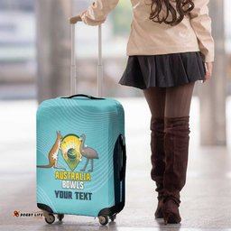 Custom Bowls Australia Luggage Cover Teal Color Curve Sporty LT14