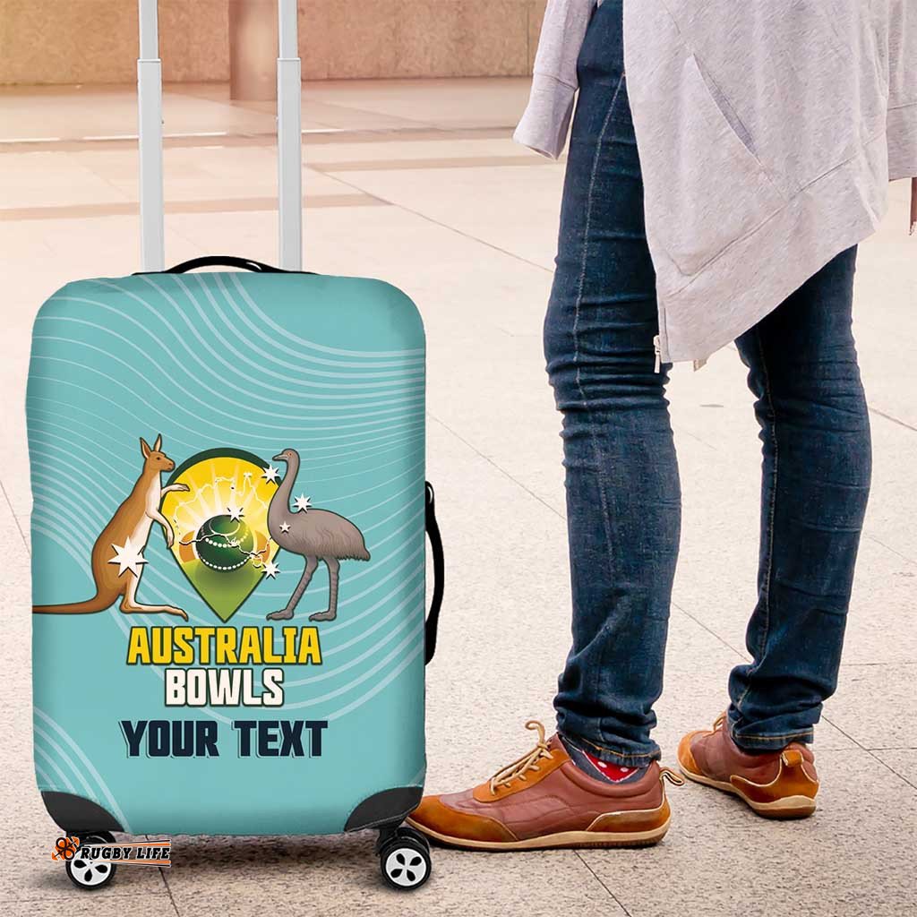Custom Bowls Australia Luggage Cover Teal Color Curve Sporty LT14