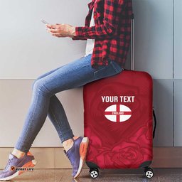 Custom England Rugby 2025 Luggage Cover Go Champions Red Rose LT14
