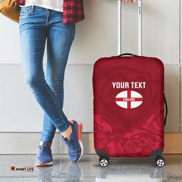 Custom England Rugby 2025 Luggage Cover Go Champions Red Rose LT14