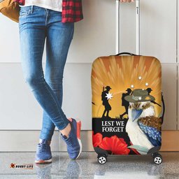 Australia Kookaburra ANZAC Day Luggage Cover Rising Sun 25th April Poppy Eucalyptus Blossoms LT14