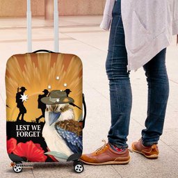 Australia Kookaburra ANZAC Day Luggage Cover Rising Sun 25th April Poppy Eucalyptus Blossoms LT14