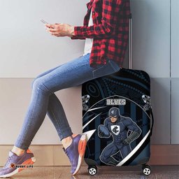 Carlton Navy Luggage Cover Captain With Aboriginal Art DT05