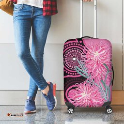 Australia Grevillea Luggage Cover Aussie Native Spider Flower Indigenous Art LT14