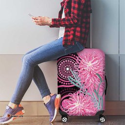 Australia Grevillea Luggage Cover Aussie Native Spider Flower Indigenous Art LT14