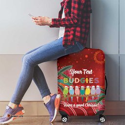 Australia Budgerigar Christmas Personalised Luggage Cover Budgies Hakea Have A Good Chrissie LT14