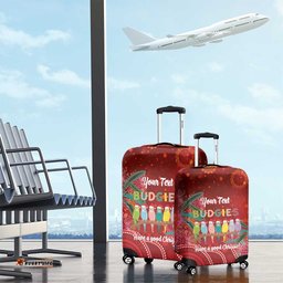 Australia Budgerigar Christmas Personalised Luggage Cover Budgies Hakea Have A Good Chrissie LT14