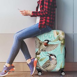 Australia Red Wattlebird Luggage Cover Eucalyptus Alba Indigenous Art LT14