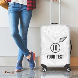 Custom New Zealand Football Luggage Cover The Whites-Sporty T90 Style LT03