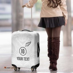 Custom New Zealand Football Luggage Cover The Whites-Sporty T90 Style LT03