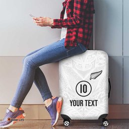 Custom New Zealand Football Luggage Cover The Whites-Sporty T90 Style LT03