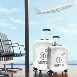 Custom New Zealand Football Luggage Cover The Whites-Sporty T90 Style LT03