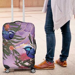 Australia Splendid Fairy Wren on Eucalyptus Luggage Cover Epilepsy Awareness LT7