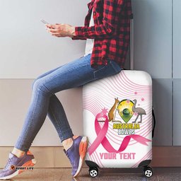 Custom Bowls Australia Breast Cancer Luggage Cover Pink Ribbon Curve Sporty LT14