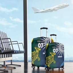 Custom India and Australia Cricket Luggage Cover Special Half-Half Mix LT7