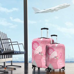 Australia Breast Cancer Awareness Luggage Cover Galah Faith Hope Love Pink Month LT14