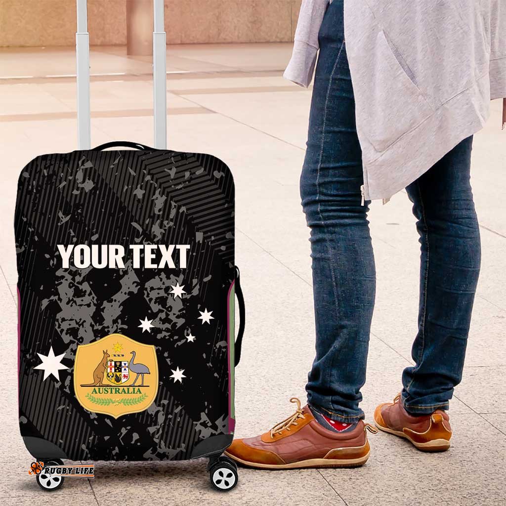 Custom Australia Matildas 2026 Luggage Cover Come On Aussie Grunge Style LT14