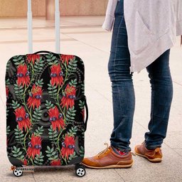 Australia Sturt's Desert Pea Luggage Cover Aussie Native Flowers Indigenous Art LT14