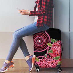 Australia Waratah Luggage Cover Telopea Aussie Native Flowers Indigenous Art LT14