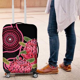 Australia Waratah Luggage Cover Telopea Aussie Native Flowers Indigenous Art LT14