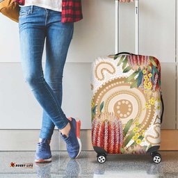 Australia Banksia Luggage Cover Aussie Native Flowers Indigenous Art LT14