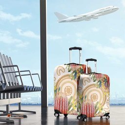 Australia Banksia Luggage Cover Aussie Native Flowers Indigenous Art LT14