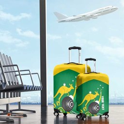 Custom Bowls Australia Luggage Cover Aussie Kangaroo Aboriginal Art LT14