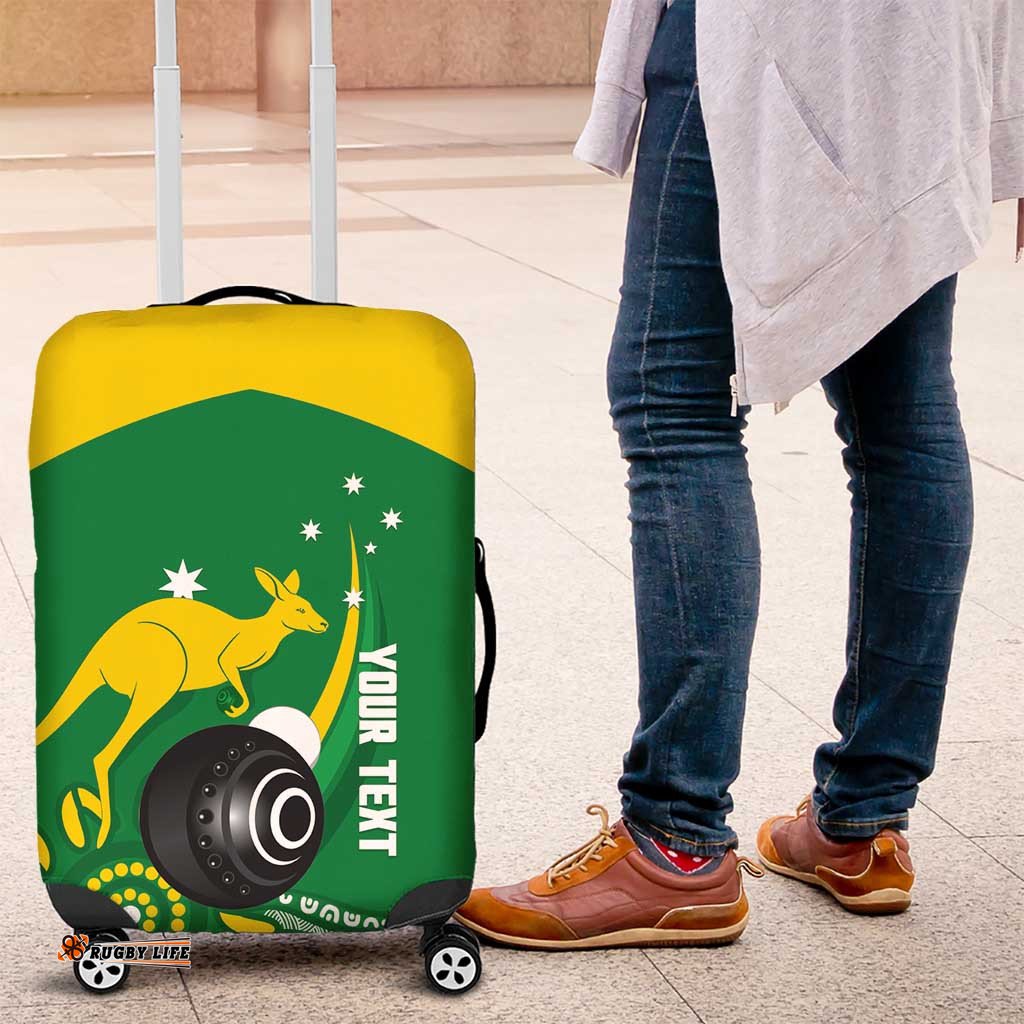 Custom Bowls Australia Luggage Cover Aussie Kangaroo Aboriginal Art LT14