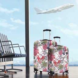 Australia Pink Galah Luggage Cover Rose-breasted Cockatoo Pineapple Seamless Vibes LT14