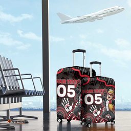 Custom Saints Football Luggage Cover Aboriginal Dot Art Pattern DT05