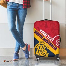 Custom South Australia Cricket Luggage Cover Go Champions - Aboriginal Art LT14