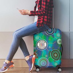 NAIDOC 50 Years of Deadly Luggage Cover Sea Turtle Aboriginal Dot Art LT19