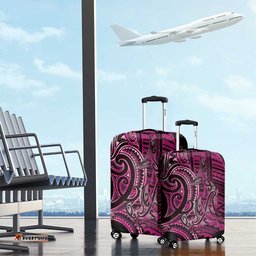 New Zealand Hammerhead Shark Luggage Cover Maori Haehae Mangopare Pink LT14