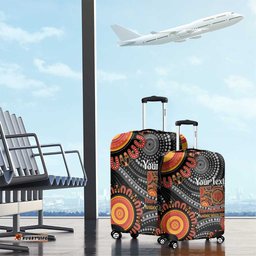 NAIDOC Week 50 Years Deadly Personalised Luggage Cover Aboriginal Art LT14