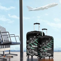Custom New Zealand Silver Fern Rugby Luggage Cover Aotearoa Kiwi Maori Pattern LT14