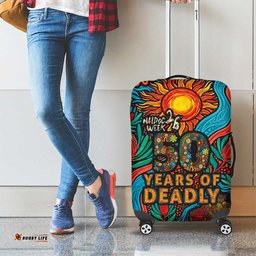 NAIDOC Week 26 Luggage Cover 50 Years of Deadly Aboriginal Motif LT03