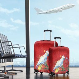 Merry Cocka-mas Luggage Cover Australia Christmas Red Art LT9