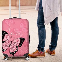 Personalised Australia Breast Cancer Awareness Luggage Cover Pink Ribbon Butterfly Opal Pattern LT14