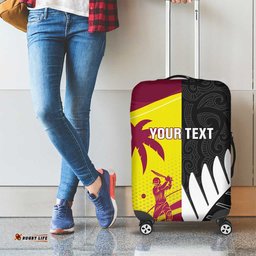 New Zealand and West Indies Cricket Custom Luggage Cover Black Cap Windies Together LT14