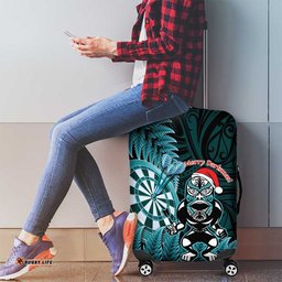 New Zealand Darts Christmas Luggage Cover Maori Fern Merry Dartsmas LT14