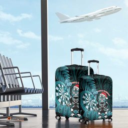 New Zealand Darts Christmas Luggage Cover Maori Fern Merry Dartsmas LT14