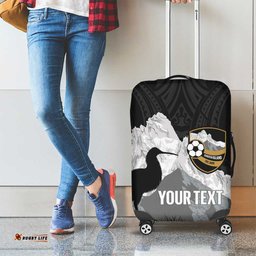 New Zealand South Island Football Custom Luggage Cover Aoraki Mount Cook With Kiwi Maori Pattern LT14