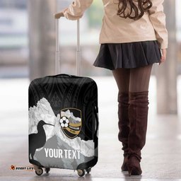 New Zealand South Island Football Custom Luggage Cover Aoraki Mount Cook With Kiwi Maori Pattern LT14
