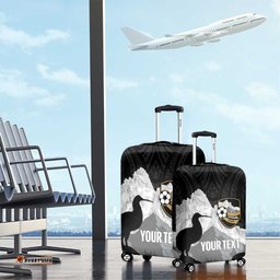 New Zealand South Island Football Custom Luggage Cover Aoraki Mount Cook With Kiwi Maori Pattern LT14