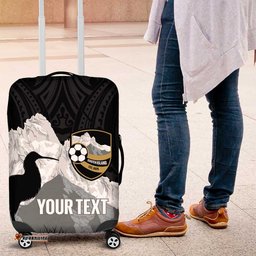 New Zealand South Island Football Custom Luggage Cover Aoraki Mount Cook With Kiwi Maori Pattern LT14