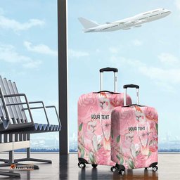 Personalised Galah Cockatoo Eucalyptus Flowers Luggage Cover Australian Breast Cancer Spirit LT9