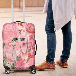 Personalised Galah Cockatoo Eucalyptus Flowers Luggage Cover Australian Breast Cancer Spirit LT9