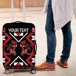 Personalised Aotearoa Waitangi Luggage Cover Taniko Motifs - Mania Gecko LT7