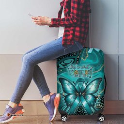 Ovarian Cancer Awareness Luggage Cover This Is What A Fighter Looks Like DT05
