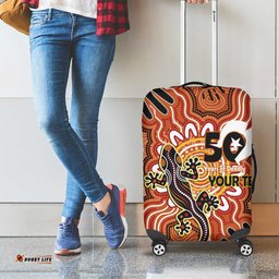 Personalised Australia Lizard NAIDOC Week 2026 Luggage Cover 50 Years of Deadly Aboriginal Art LT14